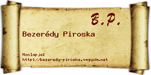 Bezerédy Piroska névjegykártya