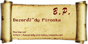 Bezerédy Piroska névjegykártya