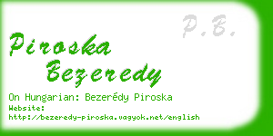 piroska bezeredy business card